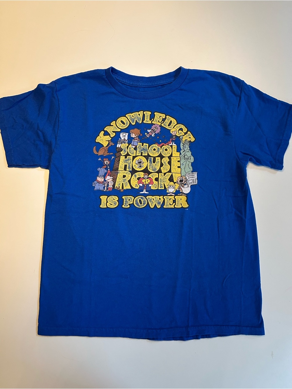 Ripple Junction Schoolhouse Rocks  Blue 'Knowledge Is Power' Graphic Tee kids M